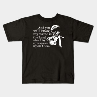 Pulp Fiction "And You Will Know My Name Is The Lord" Ezekiel 25:17 Quote Kids T-Shirt